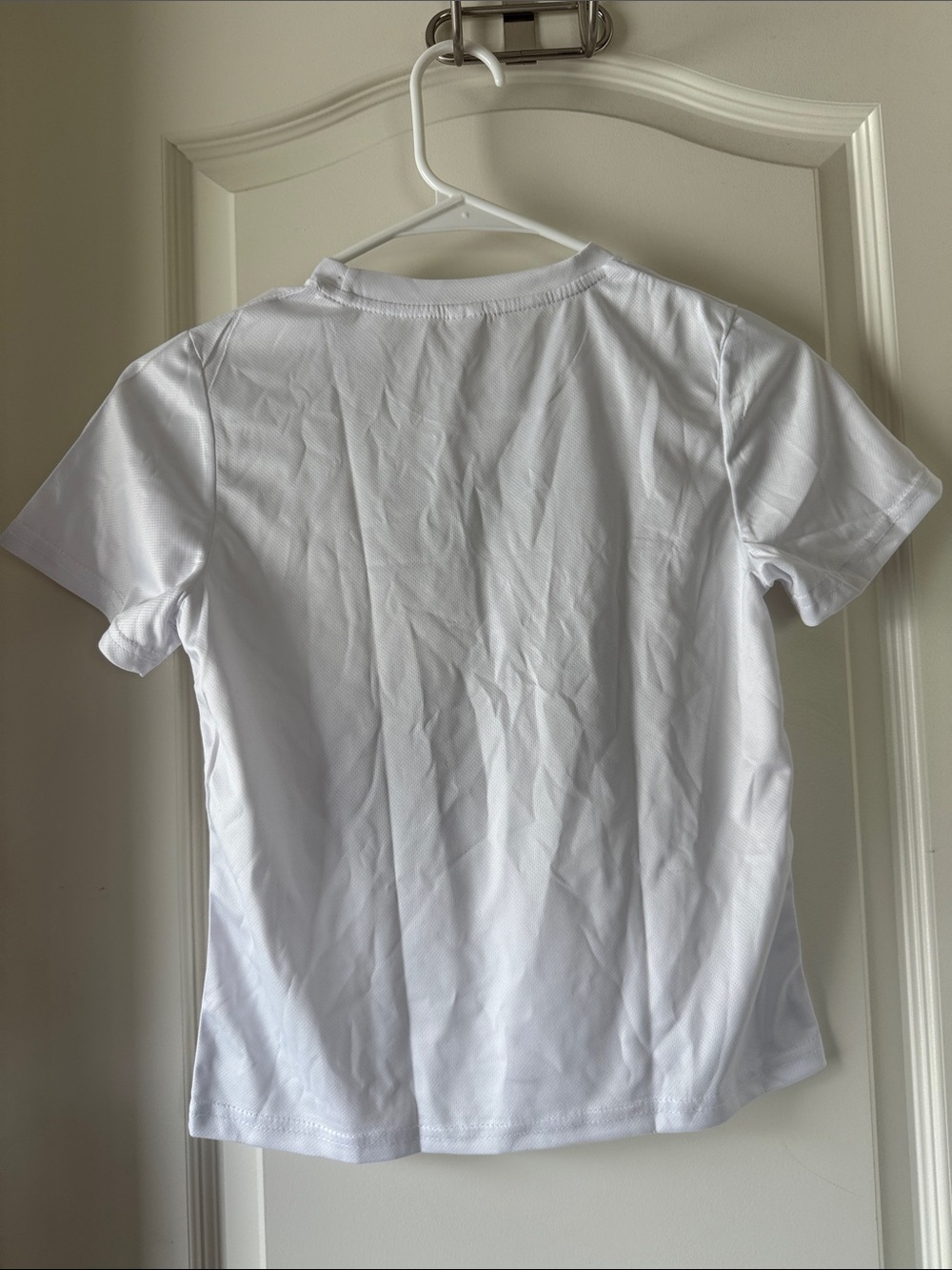 Kids White Tee with Sparkle Purple Cherry Graphic / A21 - Picture 4 of 4